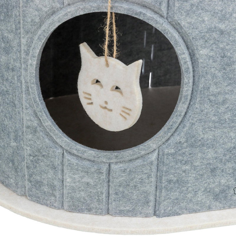 Trixie Speelbox Mara Ovaal Vilt Zand / Grijs 66X46X62 Cm