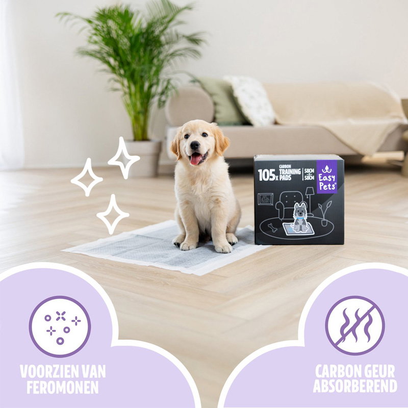 Easypets Puppy Carbon Training Pads 58X58 Cm 250 St