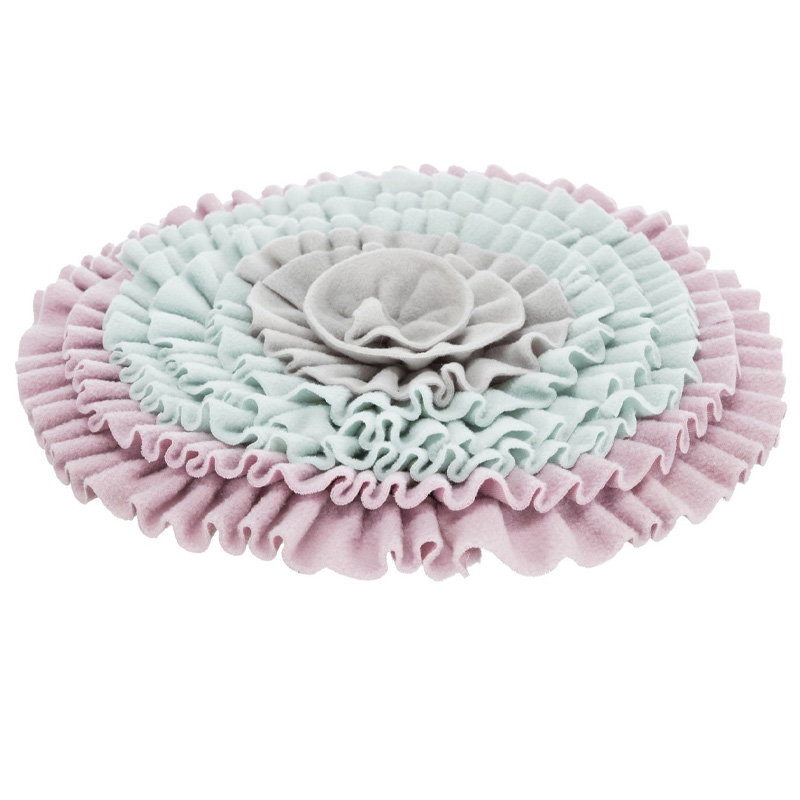 Trixie Junior Snuffelmat Zacht Roze / Mintgroen / Grijs 38X38 Cm