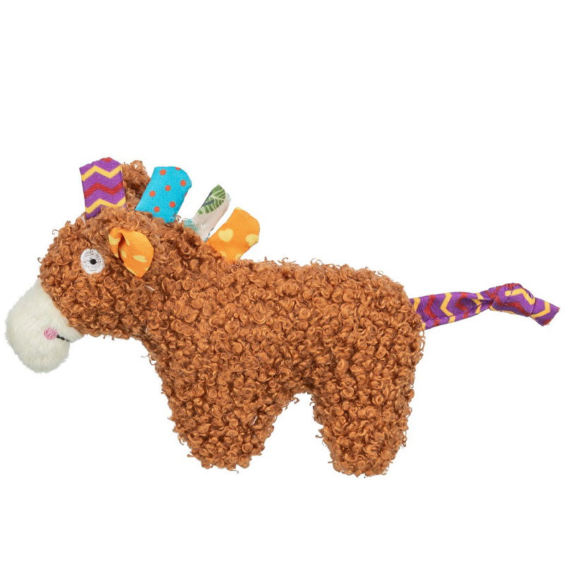 Trixie Paard Pluche Met Kattenkruid / Catnip Bruin 15 Cm