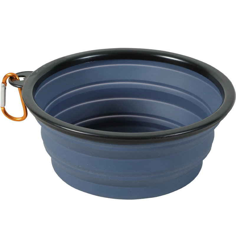 Zolux Bvk Voerbak Opvouwbaar Siliconen Blauw 13 Cm 450 Ml