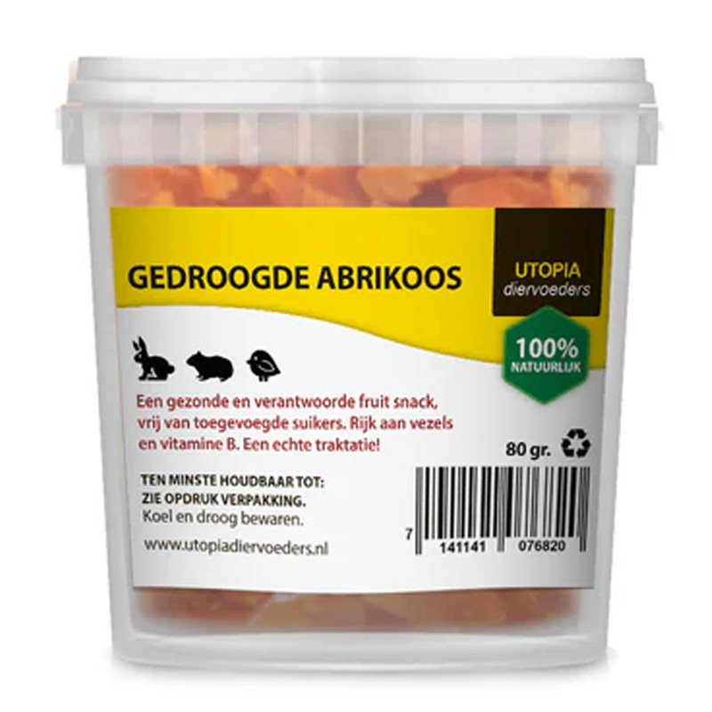 Utopia Gedroogde Abrikoos 80 Gr