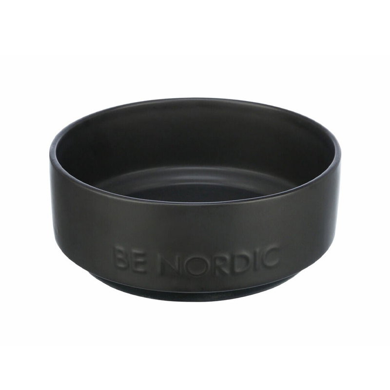 Trixie Be Nordic Voerbak Hond Keramiek / Rubber Zwart 16 Cm
