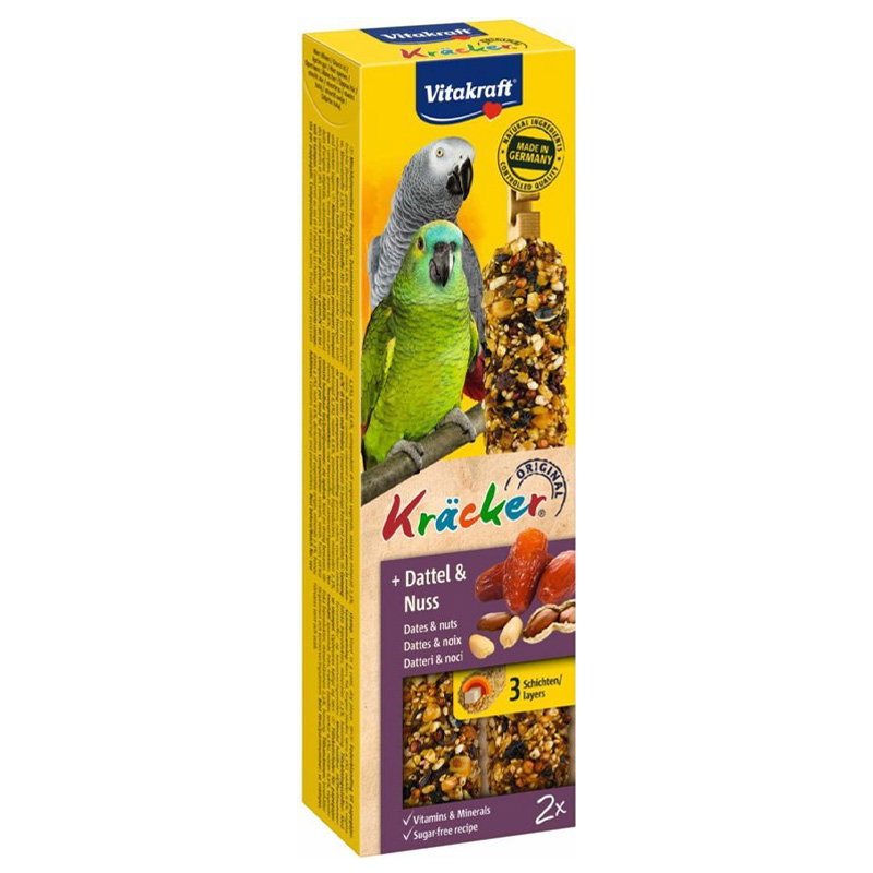 Vitakraft Papegaai Kracker Fruit/Noot 2 In 1