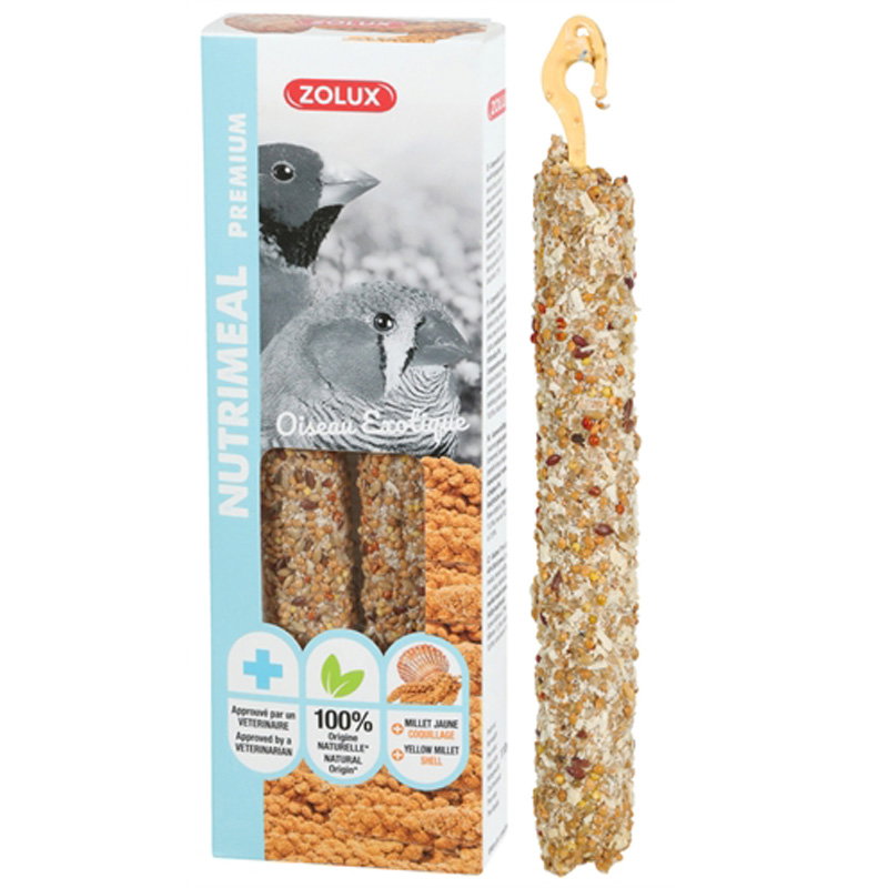 Zolux Nutrimeal Stick Tropische Vogel Gele Gierst 110 Gr 2 St