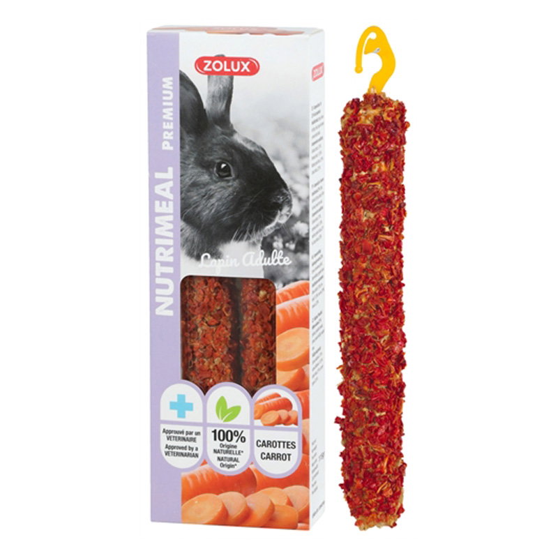 Zolux Nutrimeal Stick Konijn Wortel 115 Gr 2 St