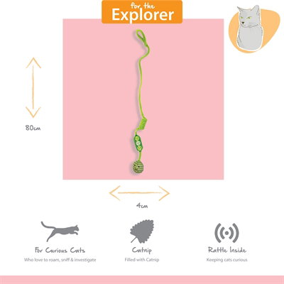 Happy Pet Tabby Patch Erwten Bungee 80X7X2 Cm