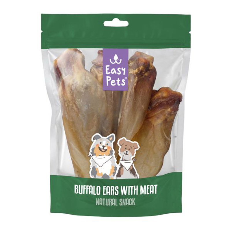 Easypets Buffalo Oren Met Vlees 4 St