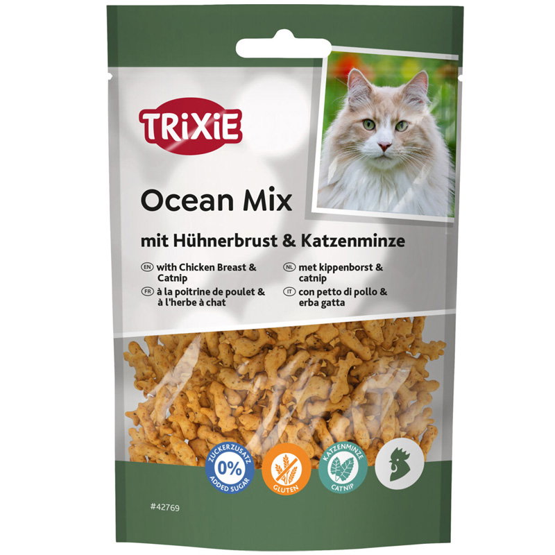 Trixie Ocean Mix Met Kippenborst En Catnip 50 Gr