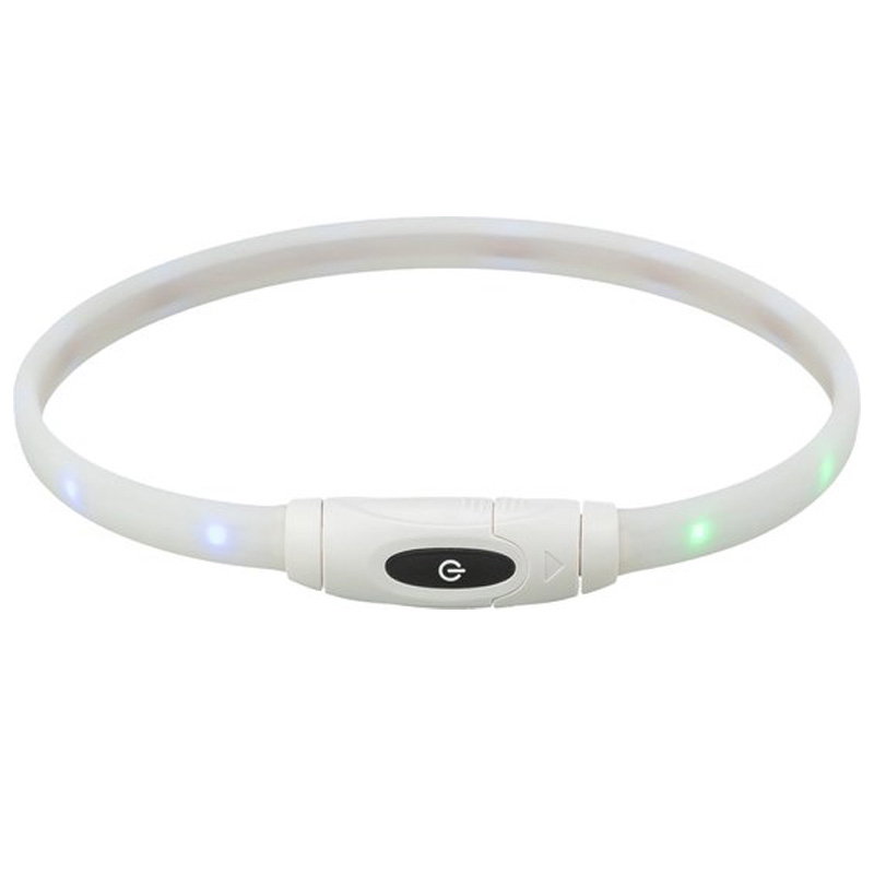 Trixie Lichtgevende Halsband Hond Usb Siliconen Oplaadbaar Meerkleurig 65X1,6 Cm
