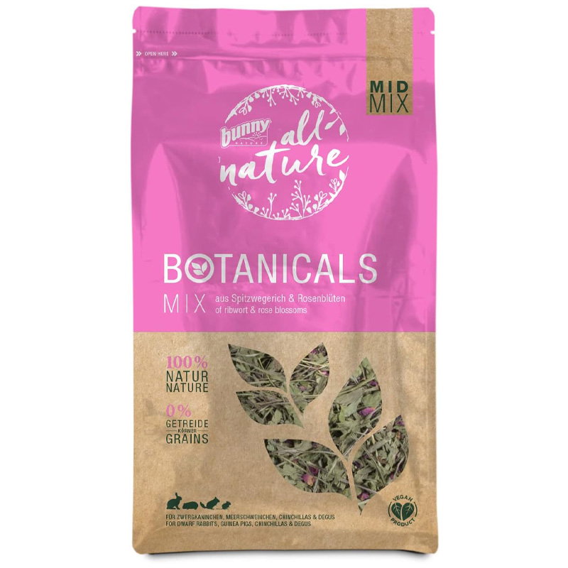 Bunny Nature Botanicals Midi Mix Smalle Weegbree / Rozenbloesem 120 Gr
