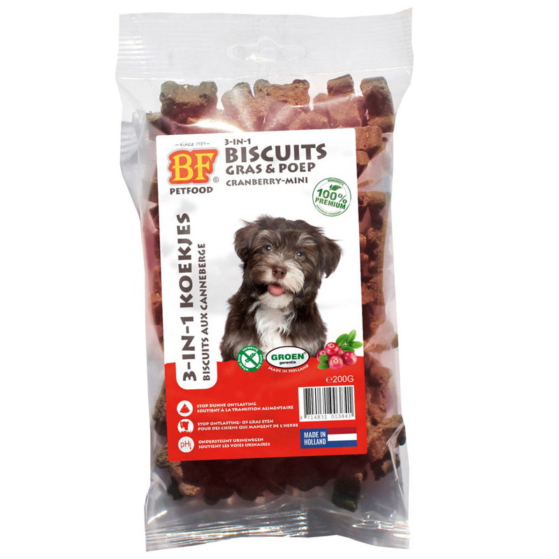 Bf Petfood 3 In 1 Hondenkoekjes Met Cranberry Mini 200 Gr