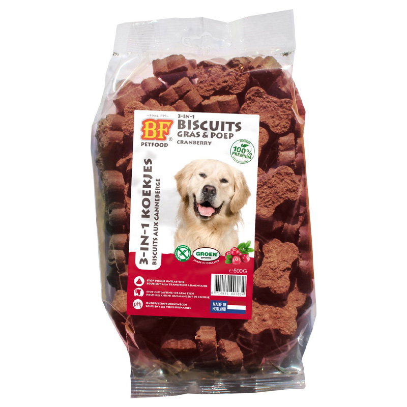 Bf Petfood 3 In 1 Hondenkoekjes Met Cranberry 500 Gr