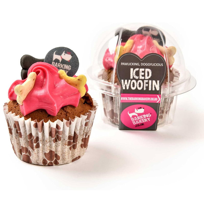 The Barking Bakery Vanilla Woofin Met Roze Glazuur