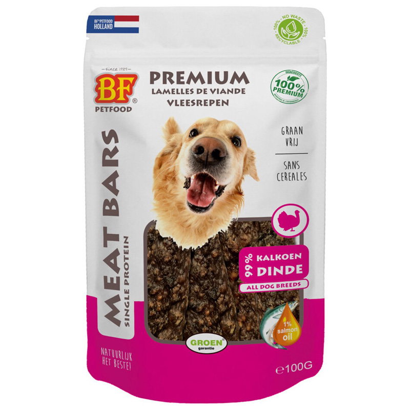 Bf Petfood Meat Bars Kalkoen 100 Gr