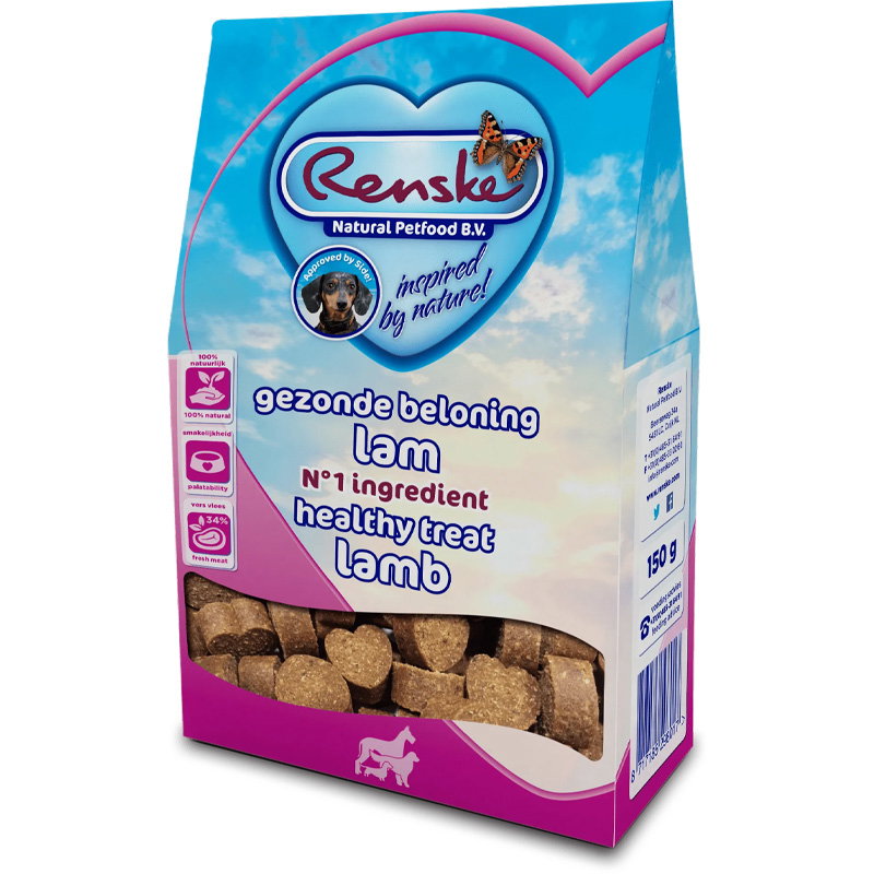 Renske Gezonde Beloning Hartjes Lam 150 Gr