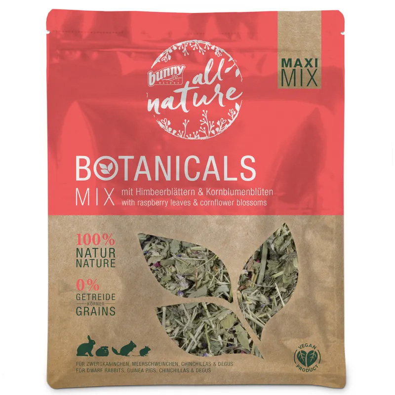 Bunny Nature Botanicals Maxi Mix Frambozenblad / Bloemkoolbloesem 400 Gr