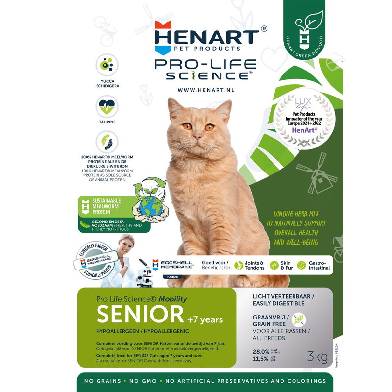 Henart Insect Cat Senior With Hem Eggshell Membrane 3 Kg