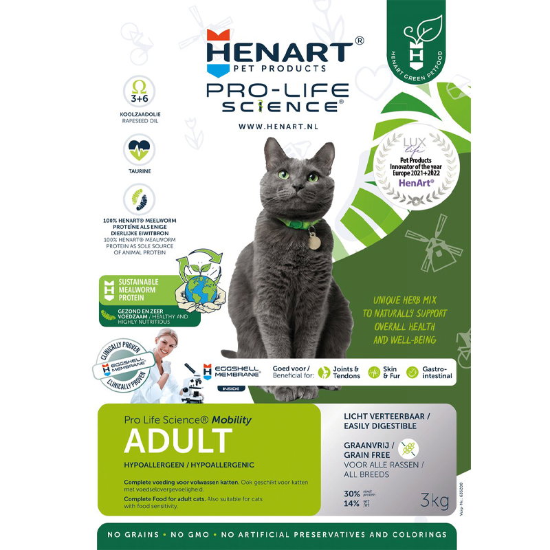 Henart Insect Cat Adult With Hem Eggshell Membrane 3 Kg