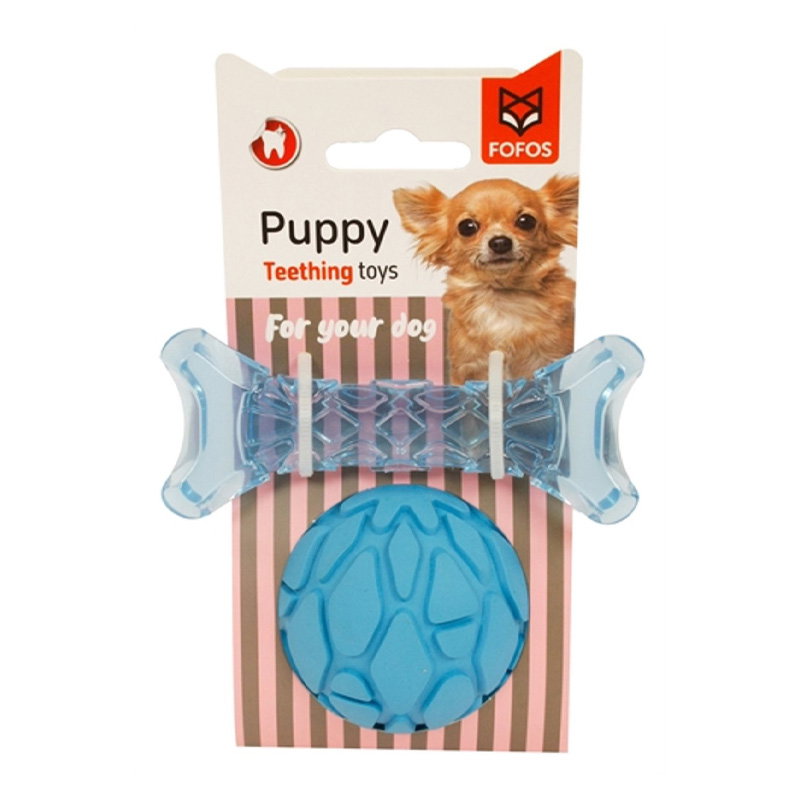 Fofos Puppy Bot En Bal Blauw 11X4,5X2 Cm / 7X7X7 Cm