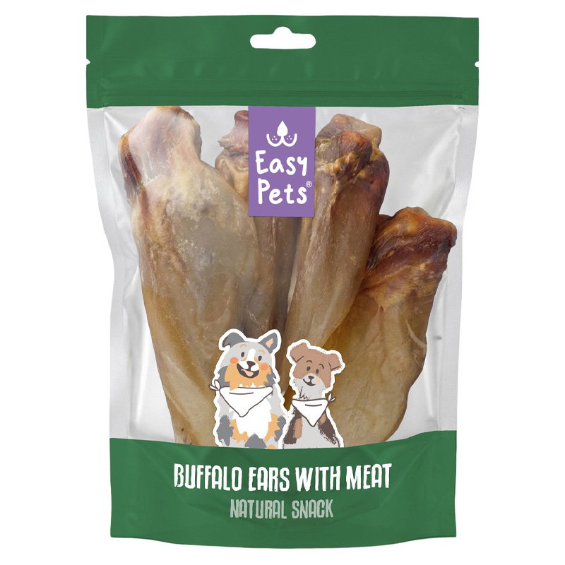 Easypets Buffalo Oren Met Vlees 4 St