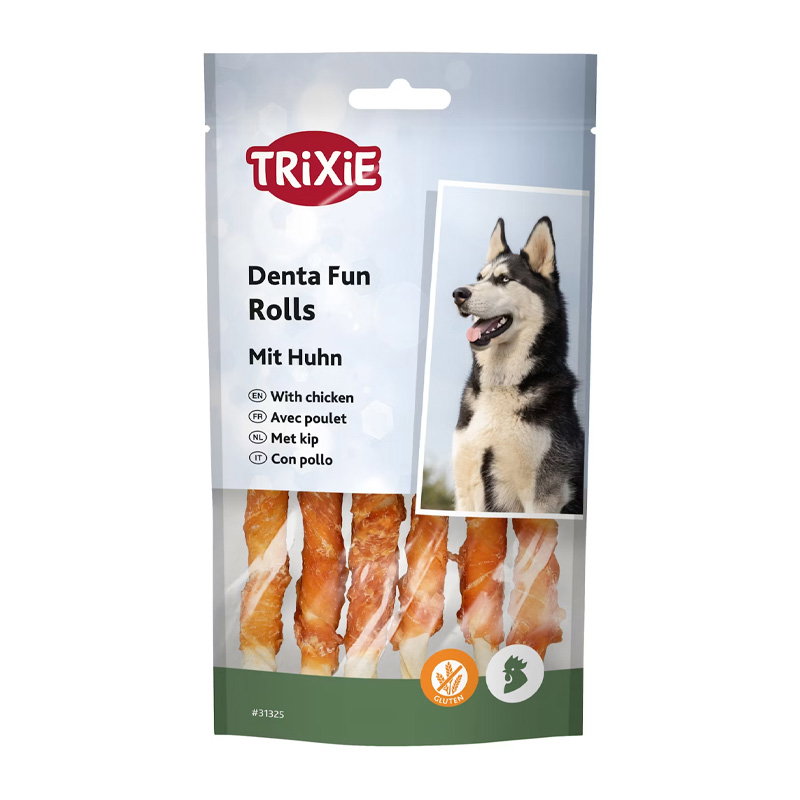 Trixie Denta Fun Chicken Chewing Rolls