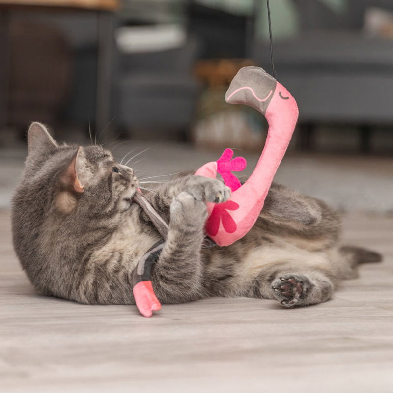 Trixie Kattenhengel Telescopisch Grote Katten Met Flamingo Roze 106 Cm