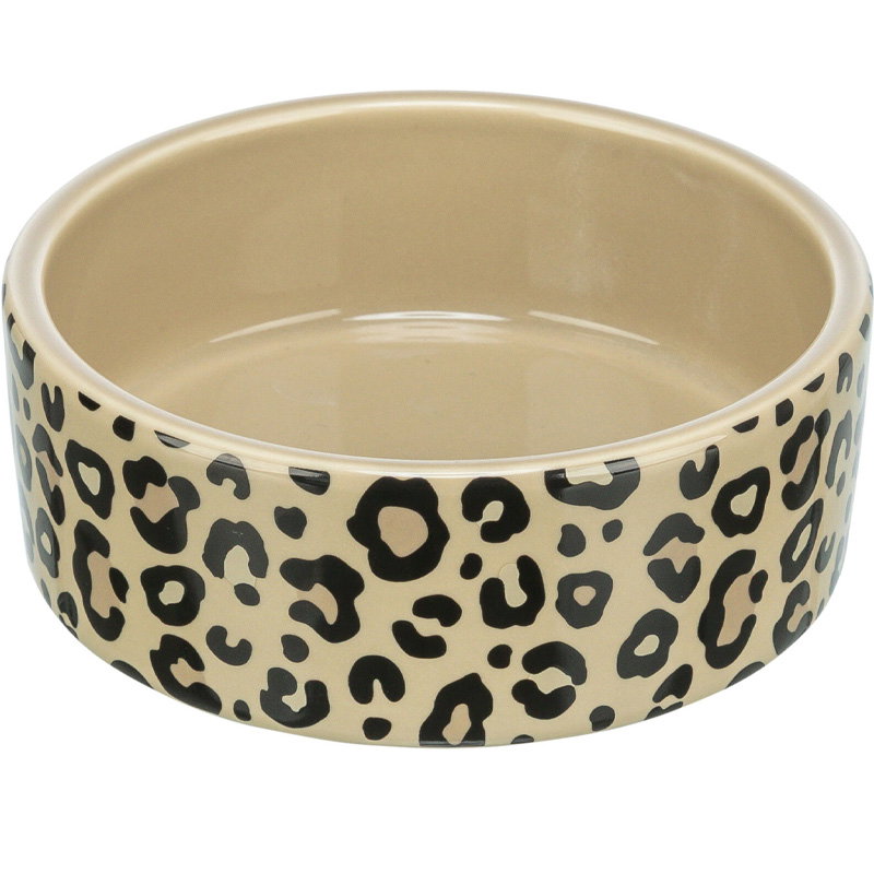 Trixie Voerbak / Drinkbak Leo Keramiek Panterprint Assorti