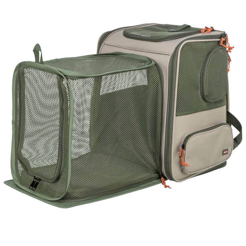 Trixie Rugzak Rocco Maximaal 10 Kg Beige / Olijfgroen 40X30X42 Cm