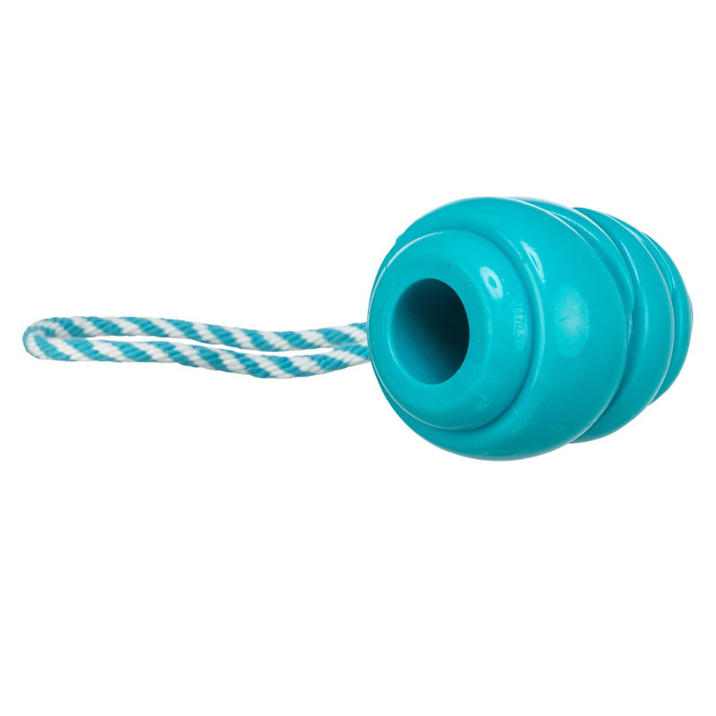 Trixie Jumper Kegel Aan Touw Super Strong Tpr Petrol 35X6X6 Cm