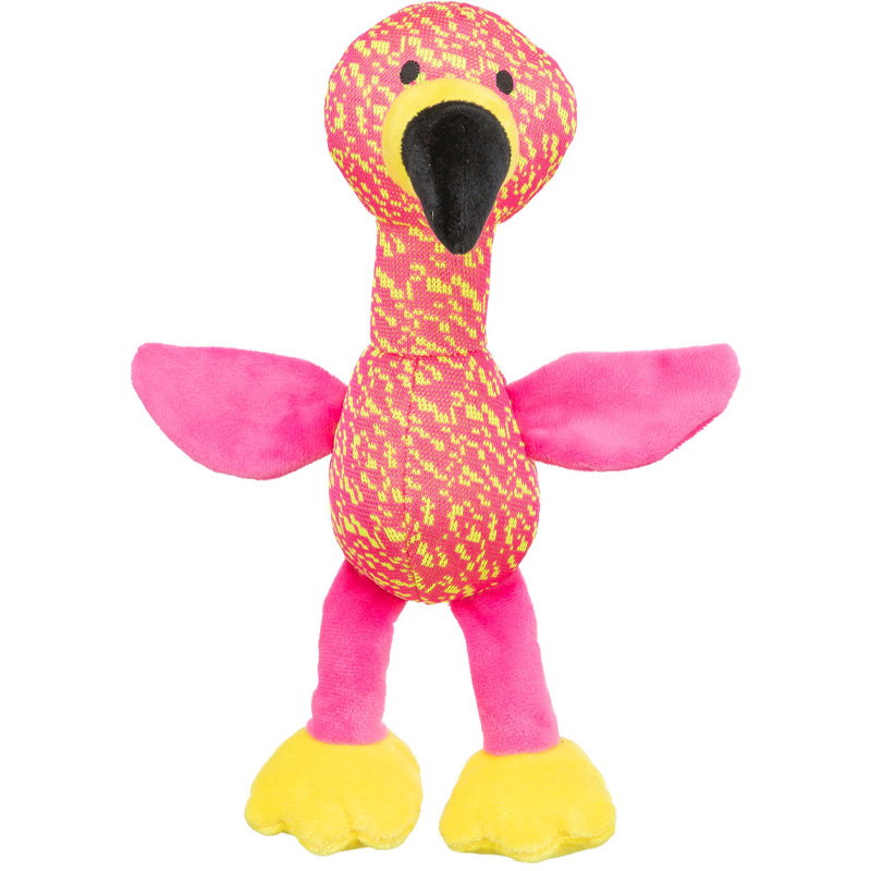 Trixie Flamingo Stof Roze / Geel 32X12X11 Cm