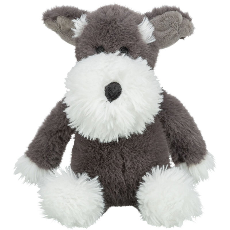 Trixie Hond Met Snor Pluche Grijs 38 Cm