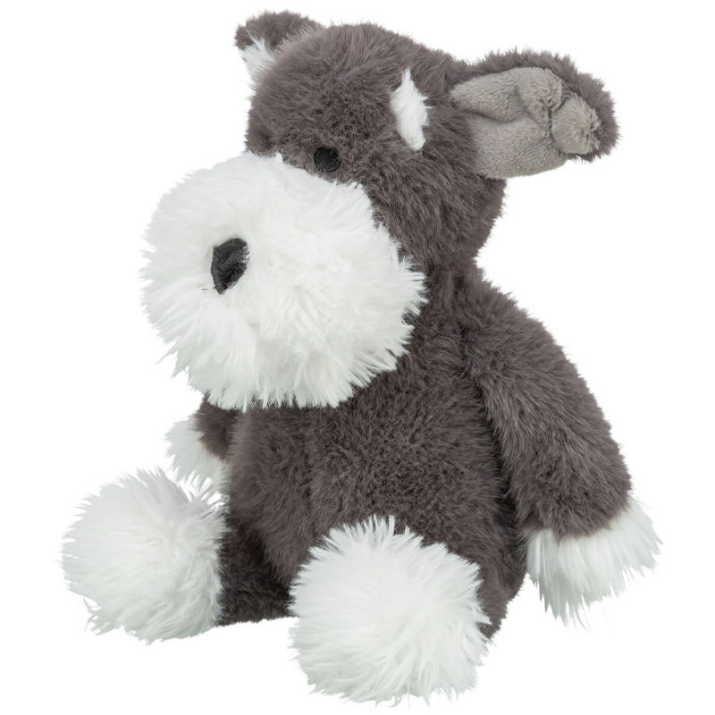 Trixie Hond Met Snor Pluche Grijs 38 Cm