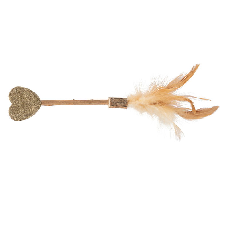 Trixie Matatabi Lolly Hart Catnip Kattenspeelgoed Met Veren 23 Cm