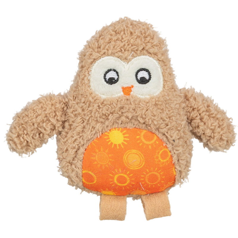 Trixie Uil Pluche Met Kattenkruid / Catnip Bruin 10 Cm