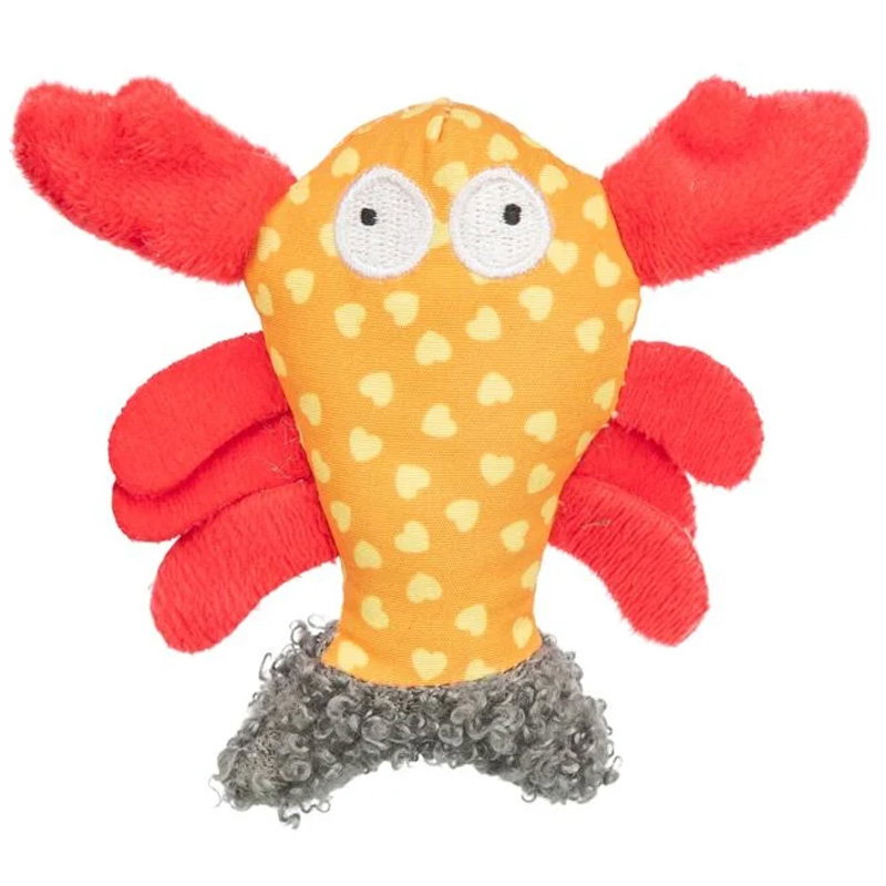 Trixie Kreeft Stof / Pluche Met Kattenkruid / Catnip Oranje 9 Cm