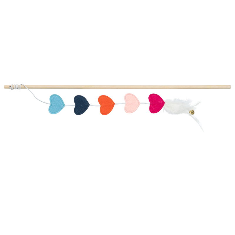 Trixie Kattenhengel Hartjes Met Catnip Vilt / Hout 48 Cm