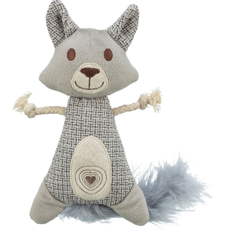 Trixie Wasbeer Xxl Pluche / Stof Met Veer Met Catnip 30 Cm
