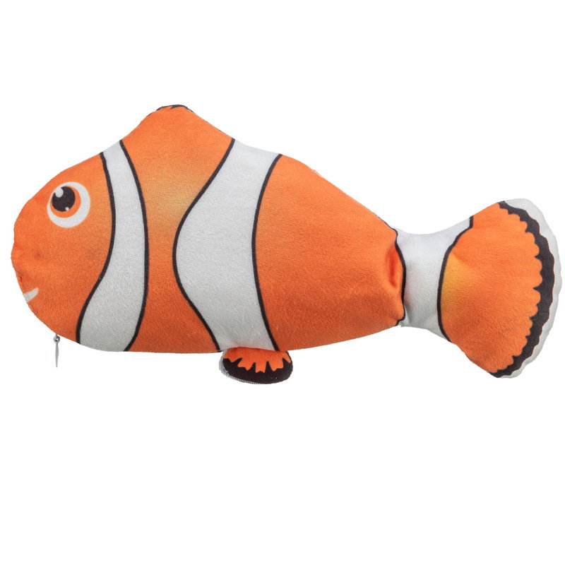 Trixie Spartel Vis Stof Catnip Oranje 26 Cm
