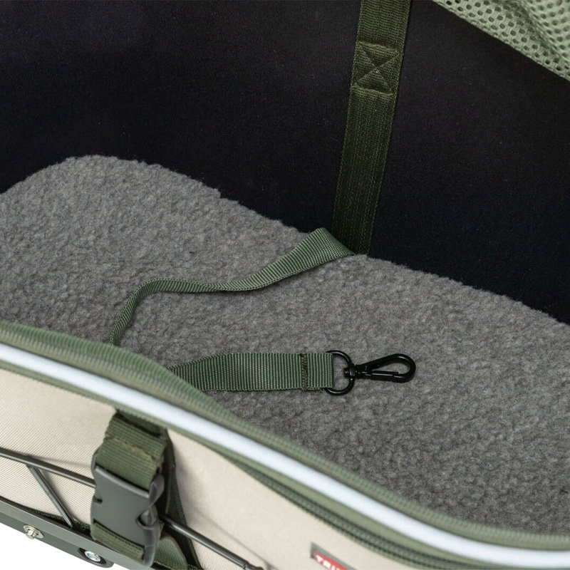 Trixie Fietsmand Voor Bagagedrager Polyester Olijfgroen / Beige 46X33X40 Cm