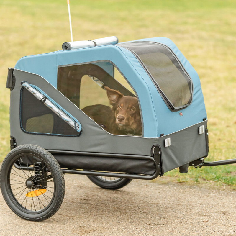 Trixie Fietskar Tot 35 Kg Blauw / Grijs M 81X102/145X102 Cm