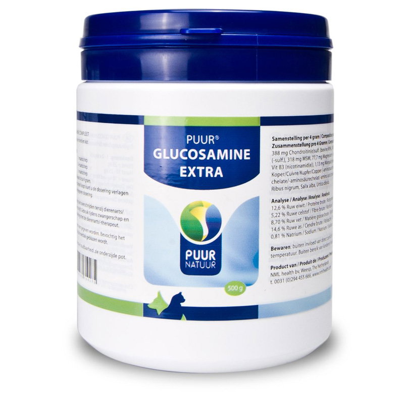 Puur Natuur Glucosamine Extra (Compleet) Voor Hond En Kat 500 Gr