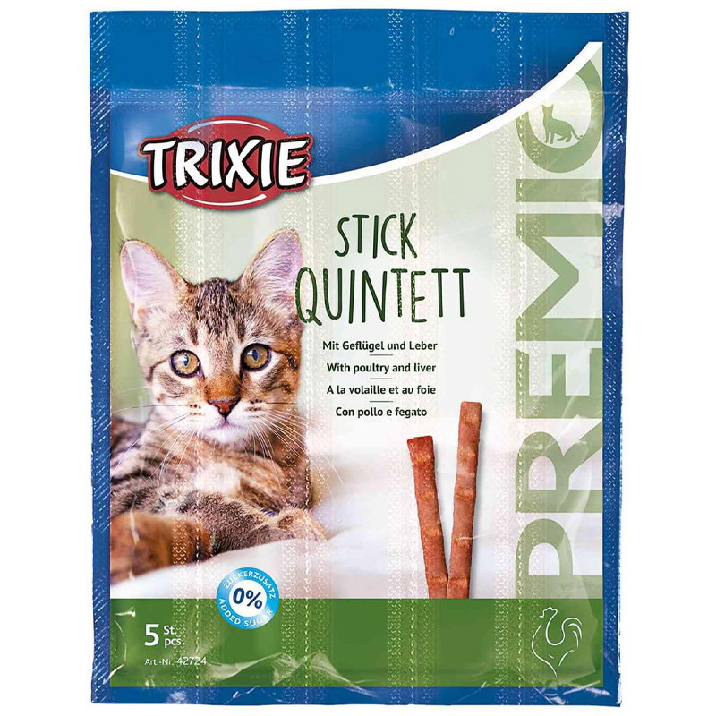 Trixie Premio Stick Quintet Gevogelte / Lever 24X5X5 Gr