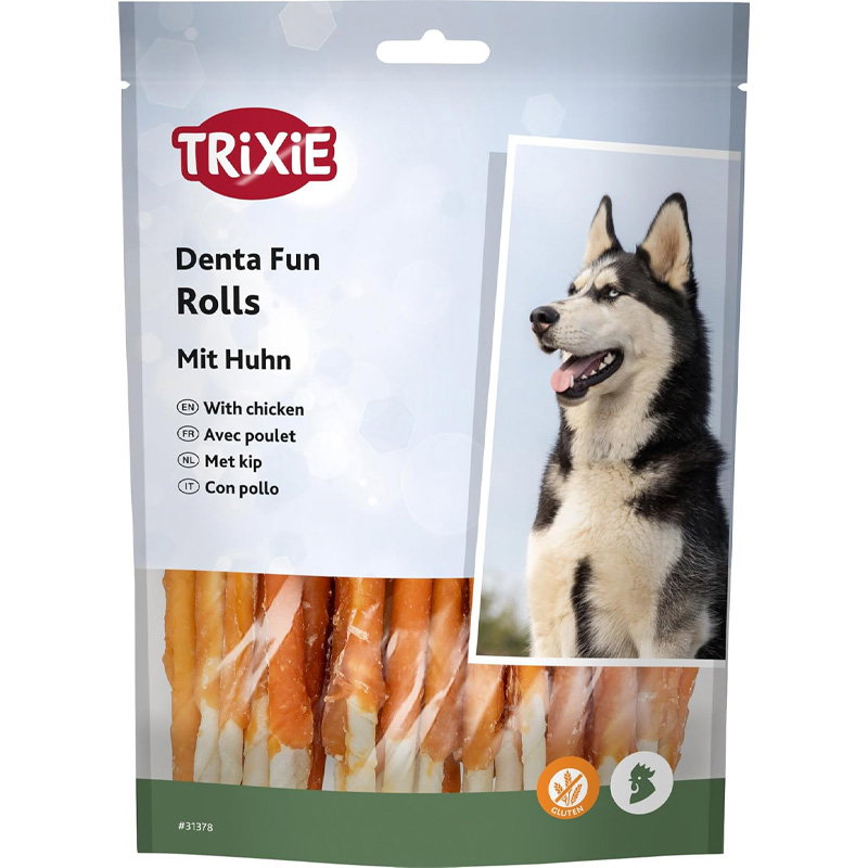 Trixie Denta Fun Chicken Chewing Rolls