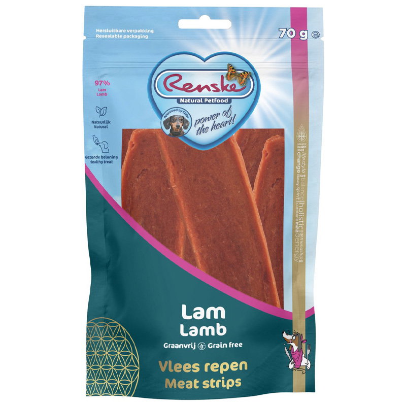 Renske Gezonde Beloning Vlees Strip Lam 70 Gr