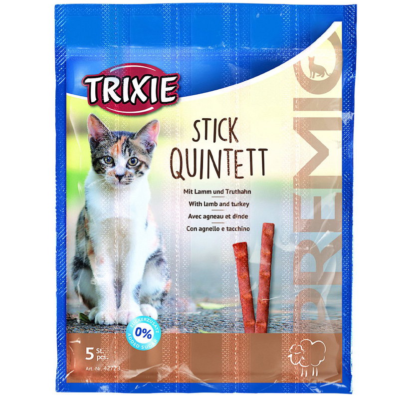 Trixie Premio Stick Quintet Lam / Kalkoen 5X5 Gr