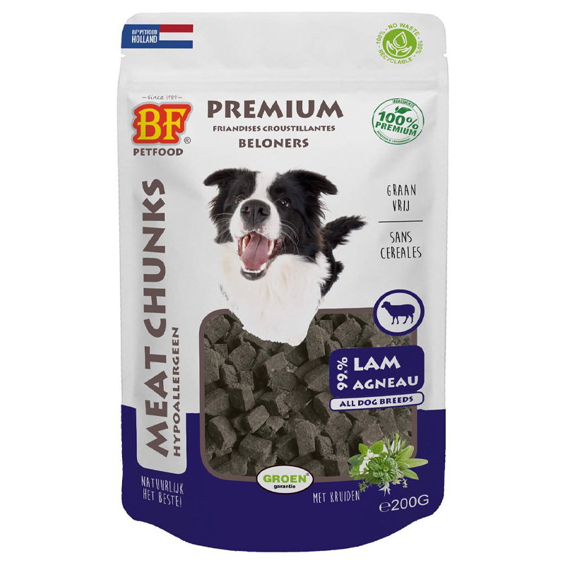 Bf Petfood Meat Chunks Lam 200 Gr