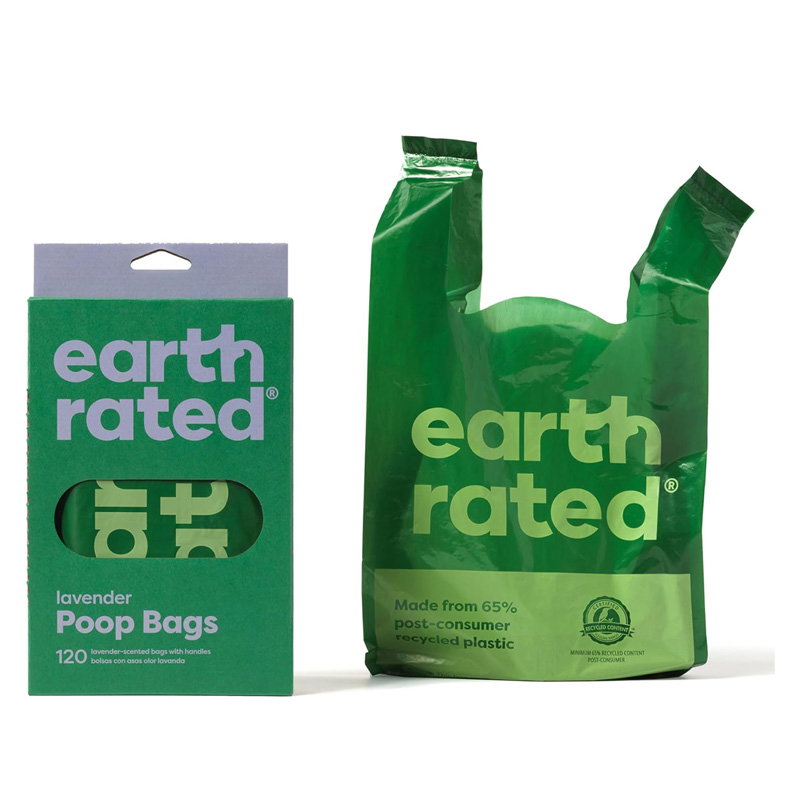 Earth Rated Poepzakjes Met Handvaten Lavendel Gerecycled 120 St