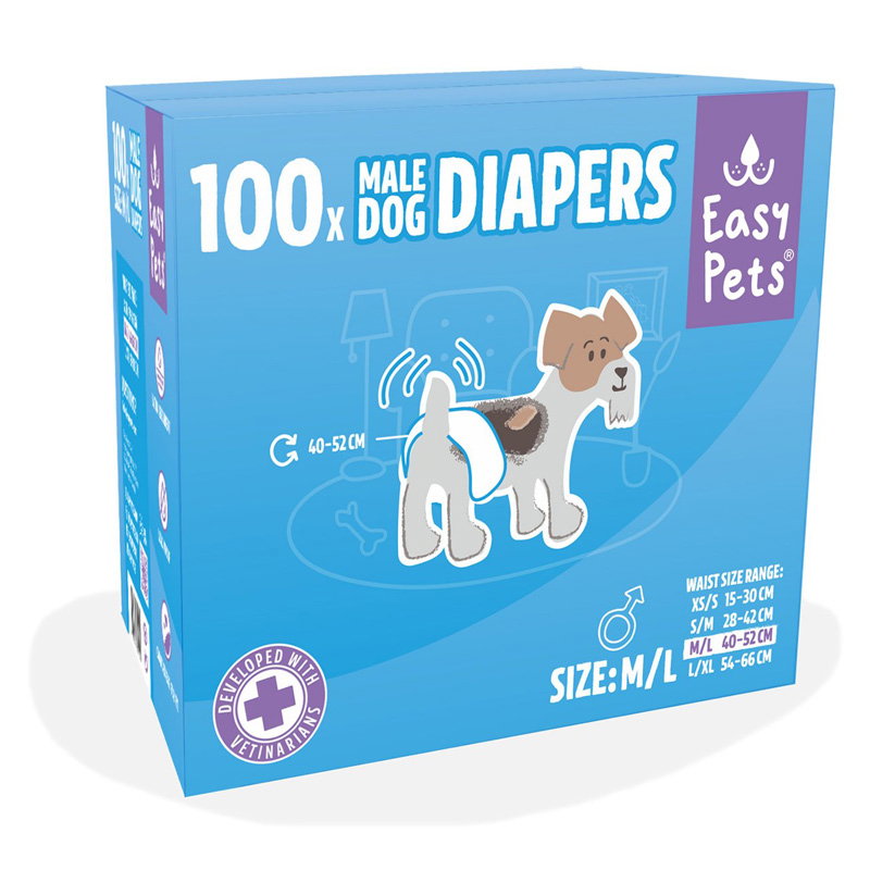 Easypets Hondenluiers Reu S/M 100 St