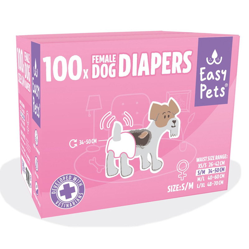 Easypets Hondenluiers Teef S/M 100 St